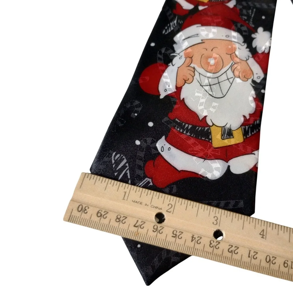 Yule Tie Greetings Hallmark Mens Santa Claus Christmas Tie Polyester Novelty